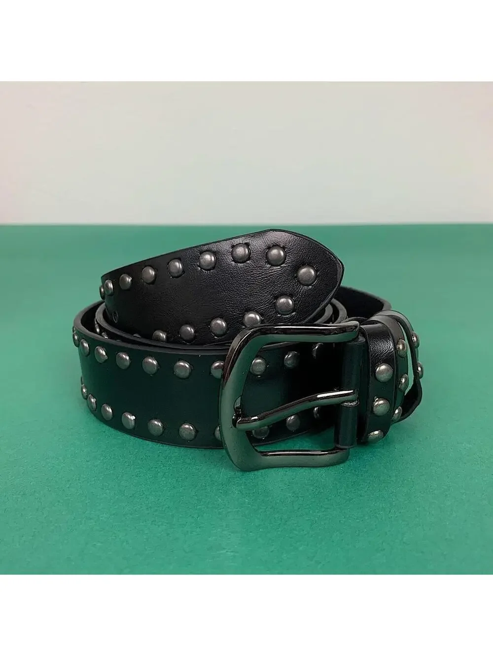 Western studded black belt. 41 inches length. Fits a 32-38 inch waist